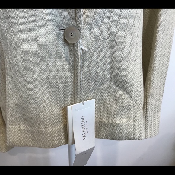 VALENTINO ROMA NWT NUDE TEXTURED BLAZER JKT SZ 10 - Picture 7 of 12